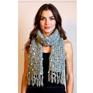 2 Chic Scarf Multicolored Neutrals Black White Tan Light Weight (WA002)